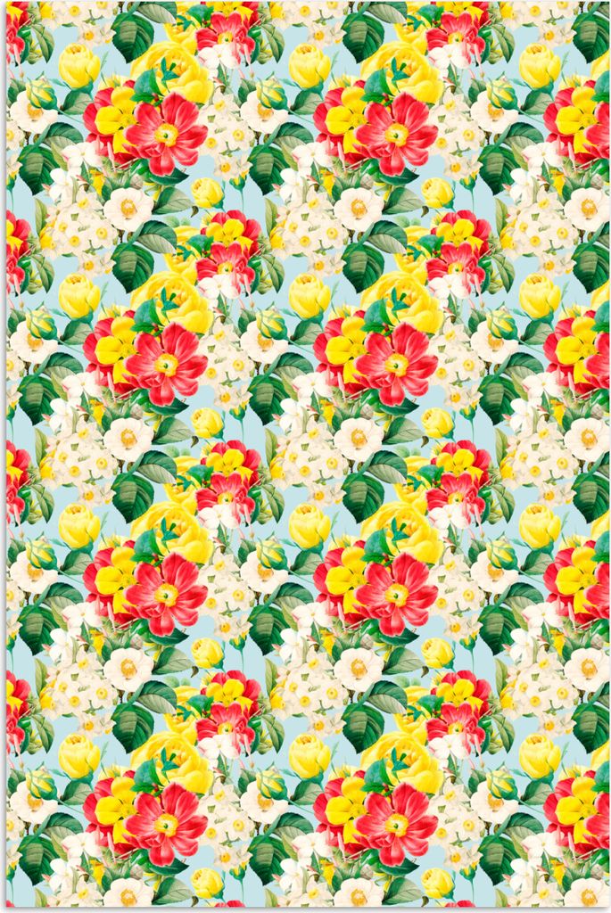 MuchoWow Poster Blumen - Pastell - Farben 80x120 cm - Papierdruck