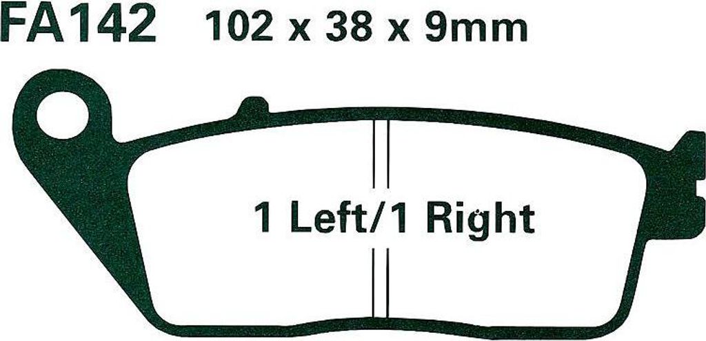 Hi-Q Bremsbeläge Organisch 102x38x9mm, Aramid-Verstärkt, Off-Road