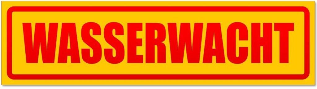 Kiwistar - Autoaufkleber - Rot - 45 x 12 cm - Wasserwacht invertiert - Hinweis Aufkleber Sticker für Auto, Kfz, Fahrrad, PKW, LKW
