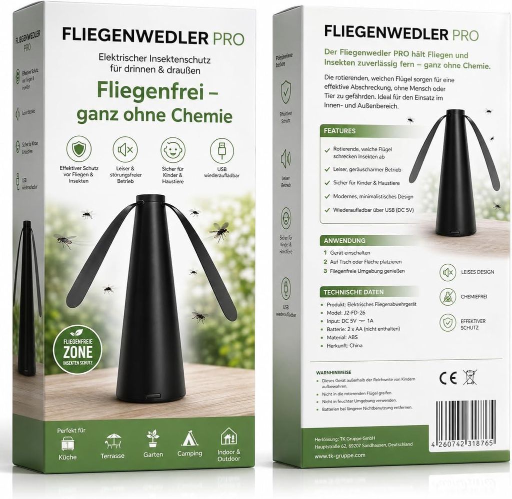 Fliegenventilator – Fliegen- und Wespenabwehr mit Produktbild 