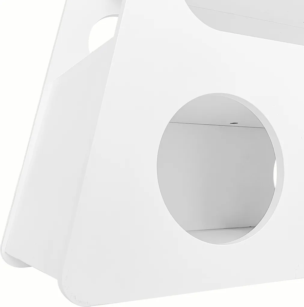 Table d'appoint blanche moderne à roulettes meuble de rangement d'appoint - 10