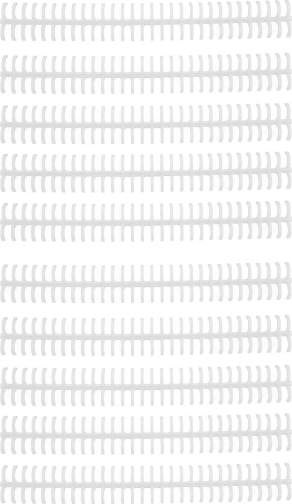 10Pcs Binding Spines Spirals Coils Combs 30 Holes Plastic Strip for Loose Leaf 1/2in Diameter White