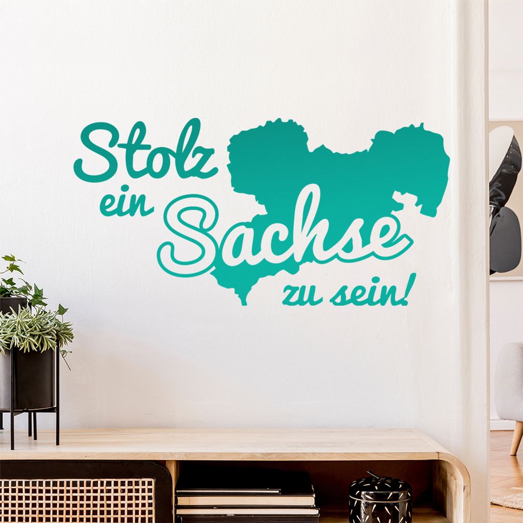 Sachse Sachsen Stolz Wandtattoo Wandaufkleber Wall Sticker - Dekoration, Küche, Wohnzimmer, Schlafzimmer, Badezimmer