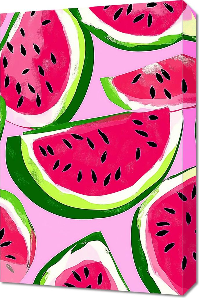 Bild 40x60cm Modern Früchte und Wassermelonen Pop Art Vintage für das Wohnzimmer