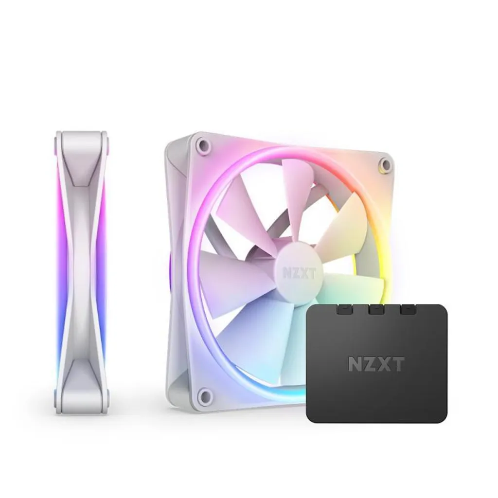 Ventilateur boîtier PC gamer NZXT F140 RGB DUO 140 mm Blanc RF-D14DF-W1