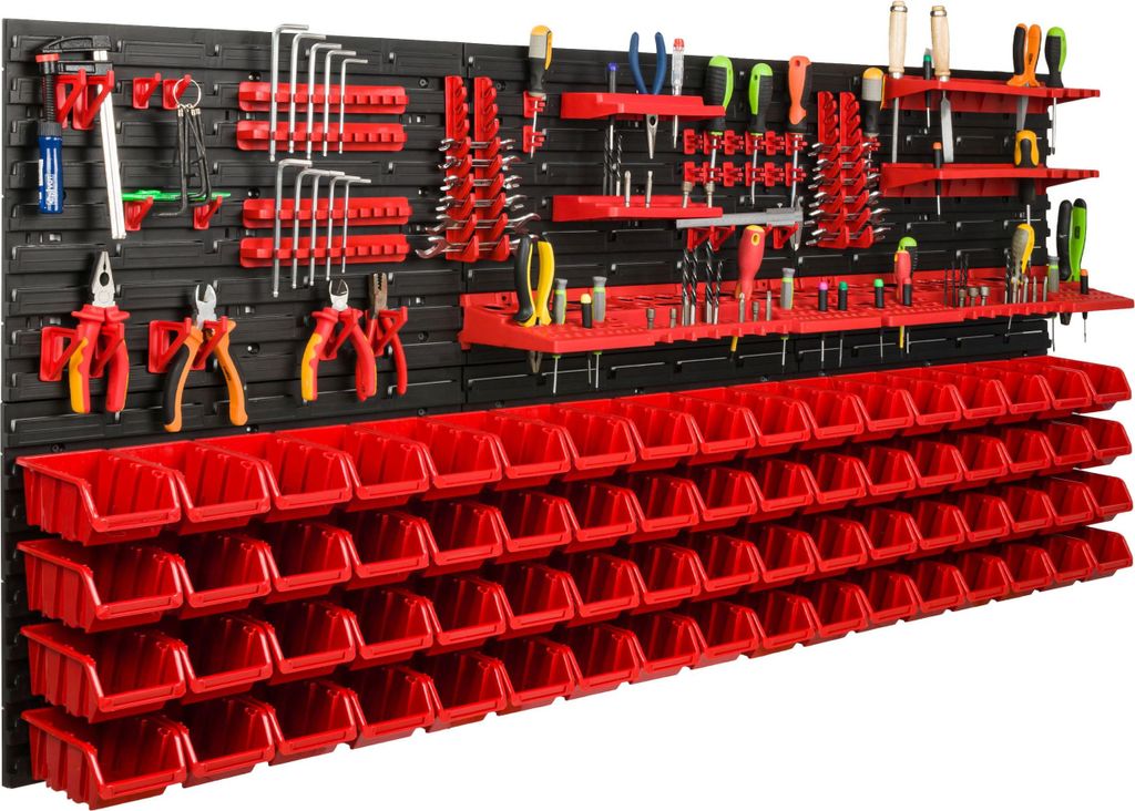 Lagersystem Werkstattregal | 172 x 78 cm | 68 stck. Box | Produktbild 
