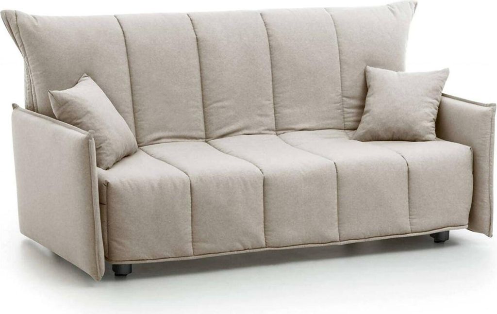Schlafsofa Alissa, 2-Sitzer-Sofa, 100% Italy, Wohnzimmersofa mit Trolley-Öffnung, aus gepolstertem Stoff, mit Standard-Armlehnen, Cm 150x90h85, B...