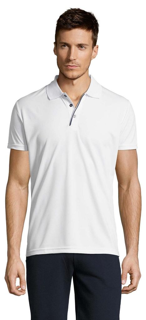 SOLS - "Performer" Poloshirt für Herren - Sport LT2275 (S) (Weiß)