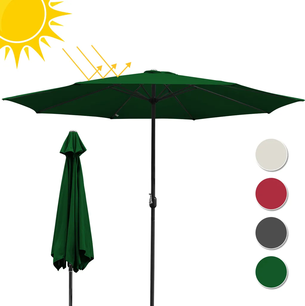 Offerta Ombrellone Clanmacy 3,5m LED Solare Verde UV40+ - 10