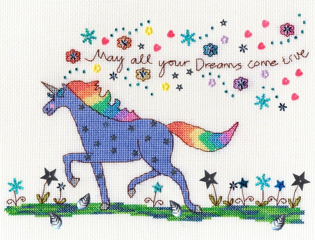 Bothy Threads Kreuzstich-Set „Love Dreams“, 25 x 18 cm, xka14, Kreuzstichvorlage, kostenpflichtige Vorlage