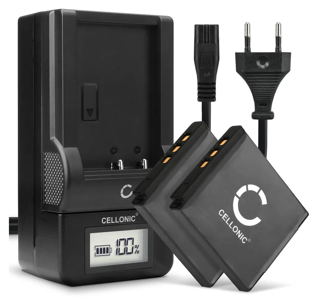 CELLONIC, Batteria per Fotocamera, compatibile con Kodak Easyshare M1093 IS, V1253, V1273, K7600-C (3.7V, 700mAh) 2 Pezzi + Caricabatterie