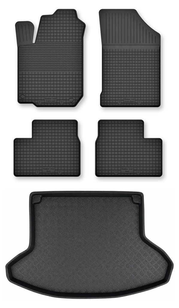 Rubberen automatten + kofferbakmat voor Toyota Prius II Productafbeelding 