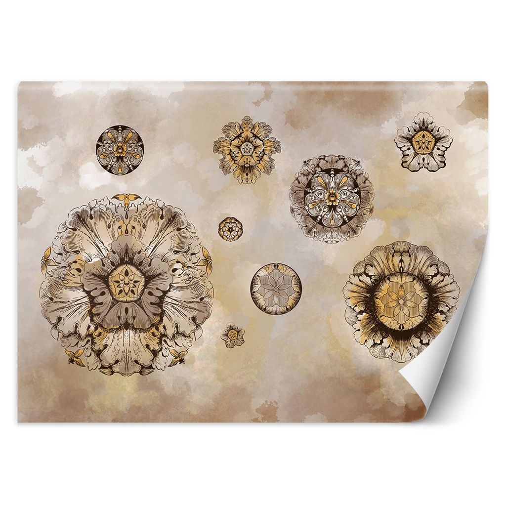 Florale geometrische Formen FOTOTAPETE XXL 400X280 cm VLIES Tapete Wandtapete Wandbilder Wanddekoration Design Wohnzimmer Schlafzimmer Flur Büro K...