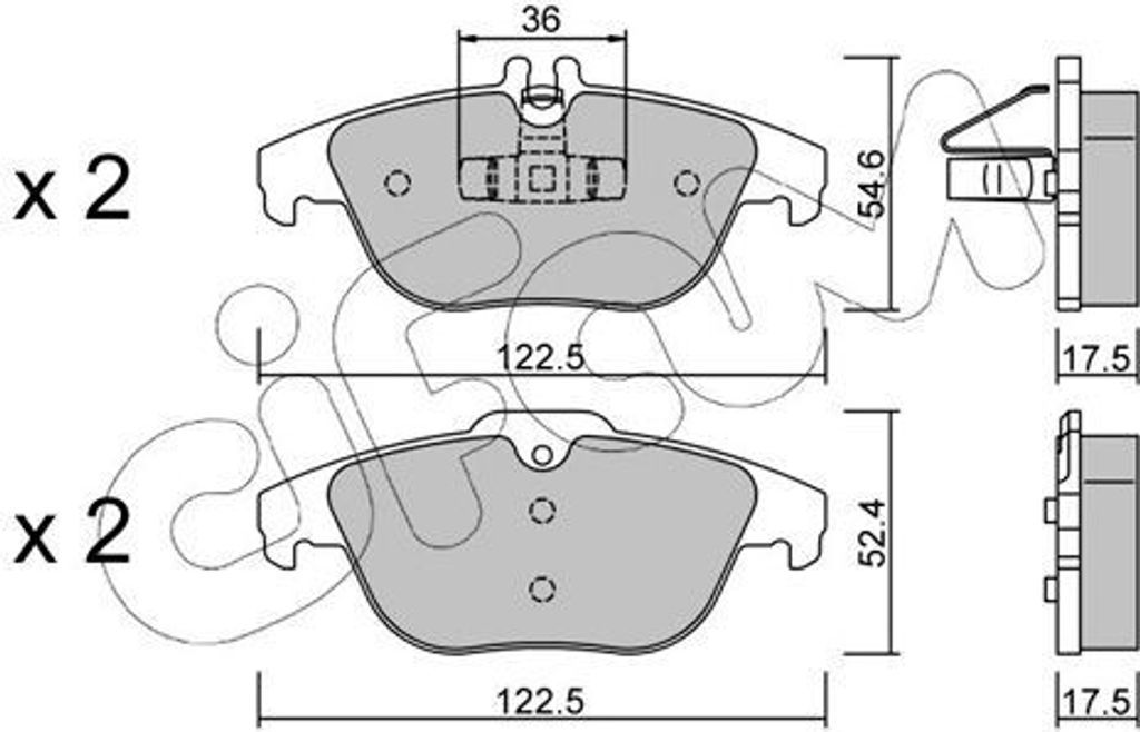 CIFAM Bremsbeläge Satz Hinten Bremsklötze passend für MERCEDES-BENZ C-Klasse Limousine (W204) 822-666-0