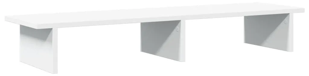 vidaXL Support d'écran Blanc 100x27x15 cm en Bois Composite Robuste