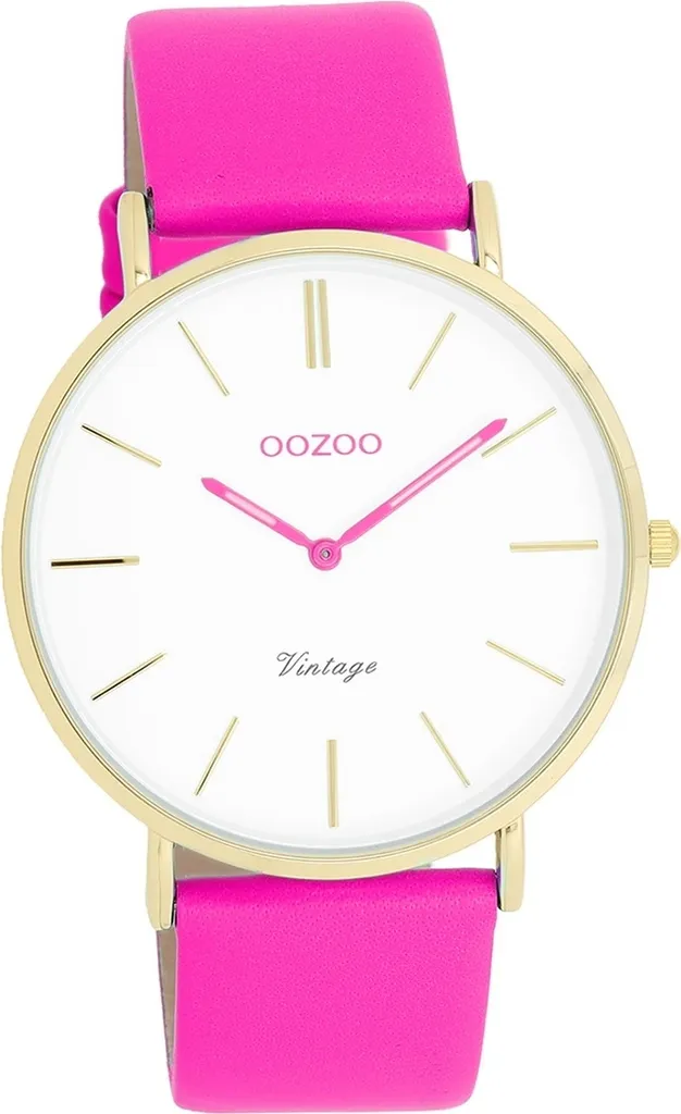 Orologio Oozoo Vintage D2UOC20319: Eleganza Rosa in Vera Pelle da Donna
