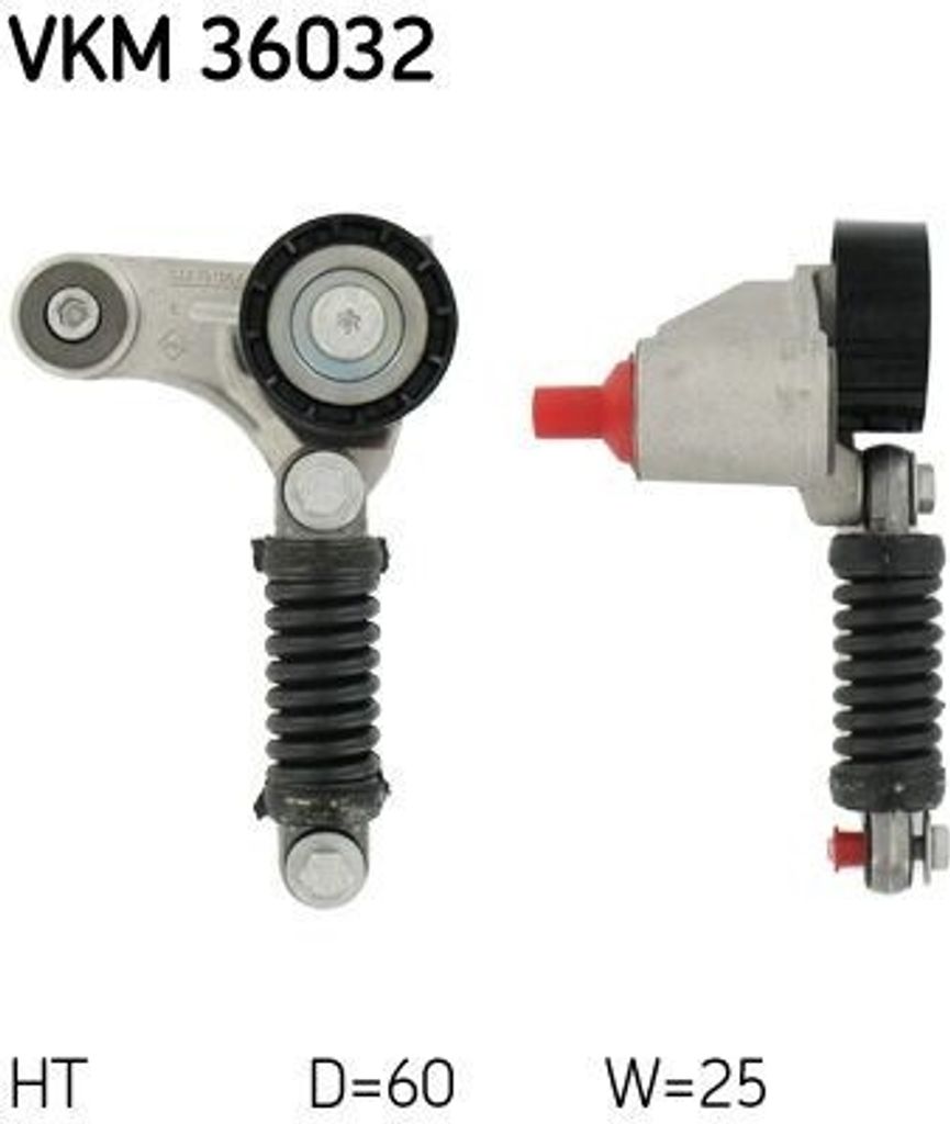 SKF VKM 36032 Spannrolle Keilrippenriemen für VOLVO V40 Produktbild 