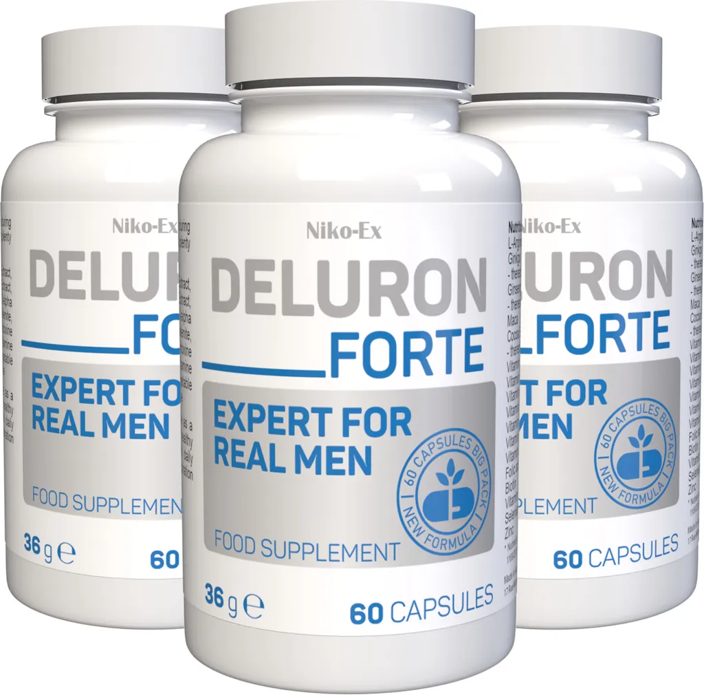 Gélules hautement dosées maca ginseng Deluron Forte lot de 3
