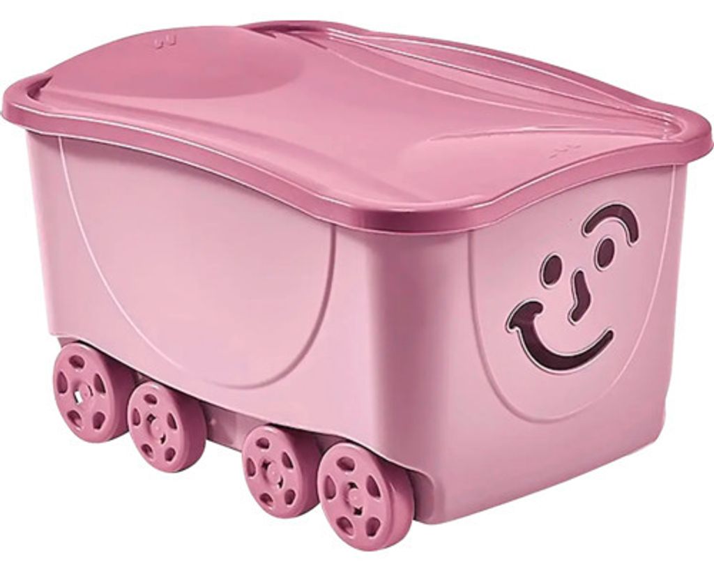 Box na hračky Fancy Roller s kolečky růžový 58 x 32 x 39 cm Obrázek produktu 