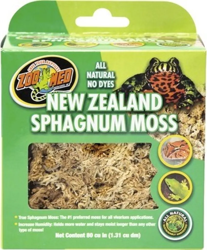Muschio Sphagnum Zoo Med New Zealand 1,31l - Substrato Naturale Premium