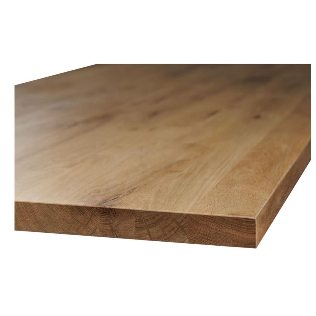 Tischplatte Eiche massiv 4 cm 160 cm Länge gerade Kante, Kratzfest & natürlich geölt, Hochwertige Massivholzplatte, Esstisch, Schreibtisch, 160x...