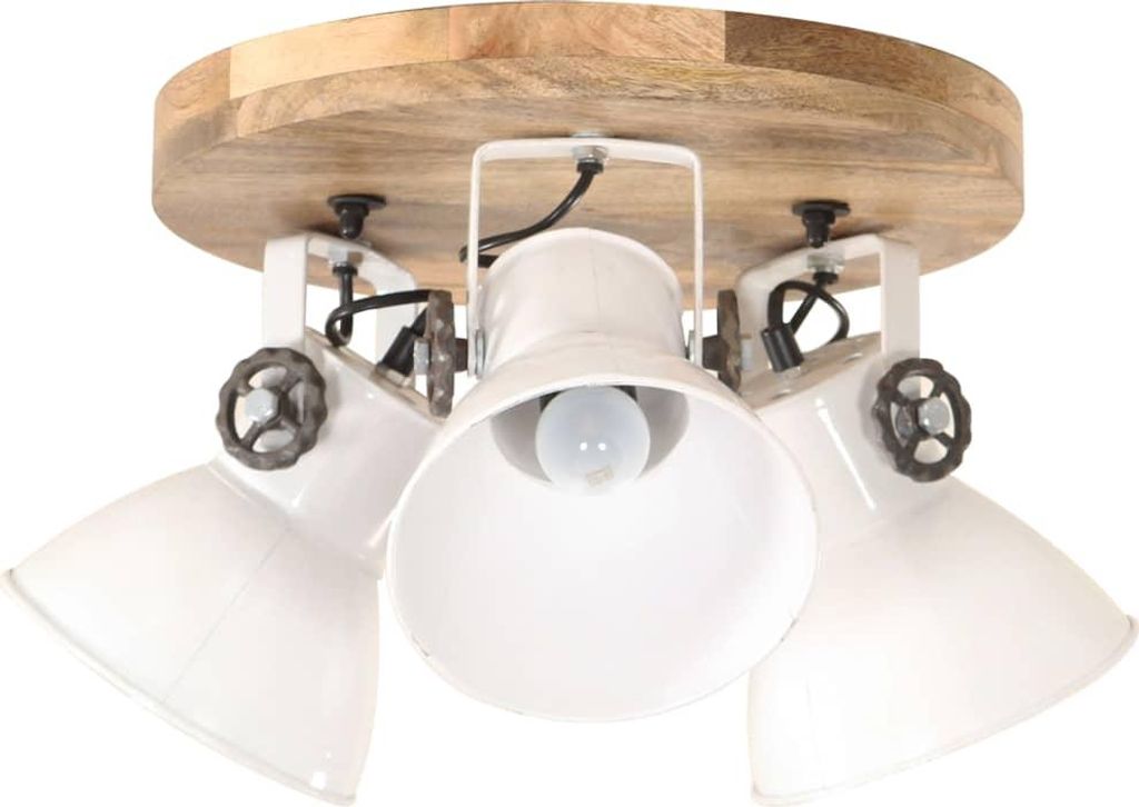 vidaXL Deckenlampe Industriestil 25 W Weiß 42x27 cm E27