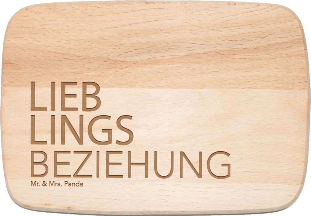 Mr. & Mrs. Panda Holzbrett Beziehung - Transparent - Geschenk, Miteinander gehen, Schneidebrett, Zusammen sein, Frühstücksbrettchen, Spruch, Holz...