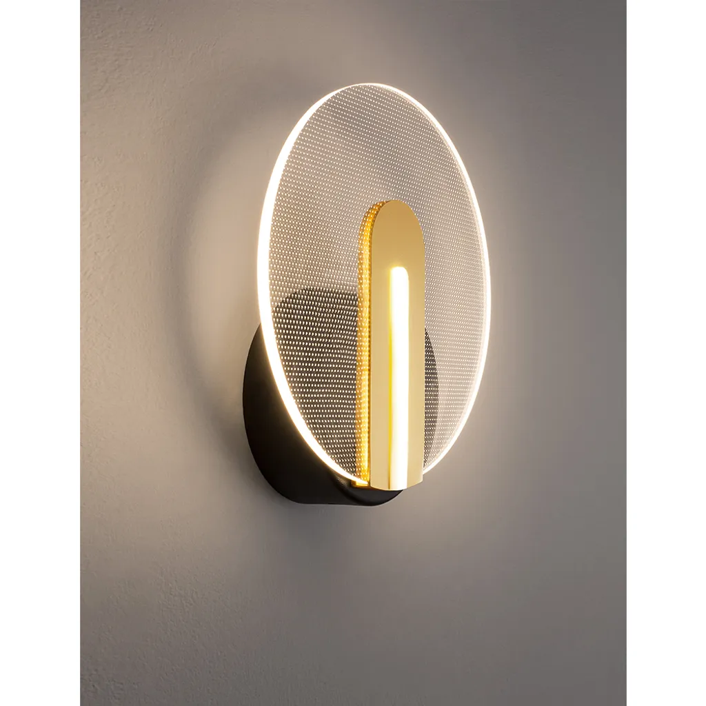 Nova Luce Genti LED applique in acrilico Ø 20cm trasparente