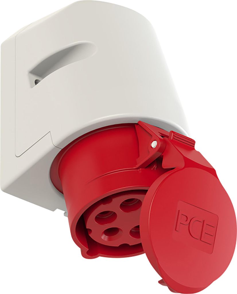 Presa a muro PCE CEE a 5 poli, 16 A, 400 V, IP44 Immagine del prodotto 