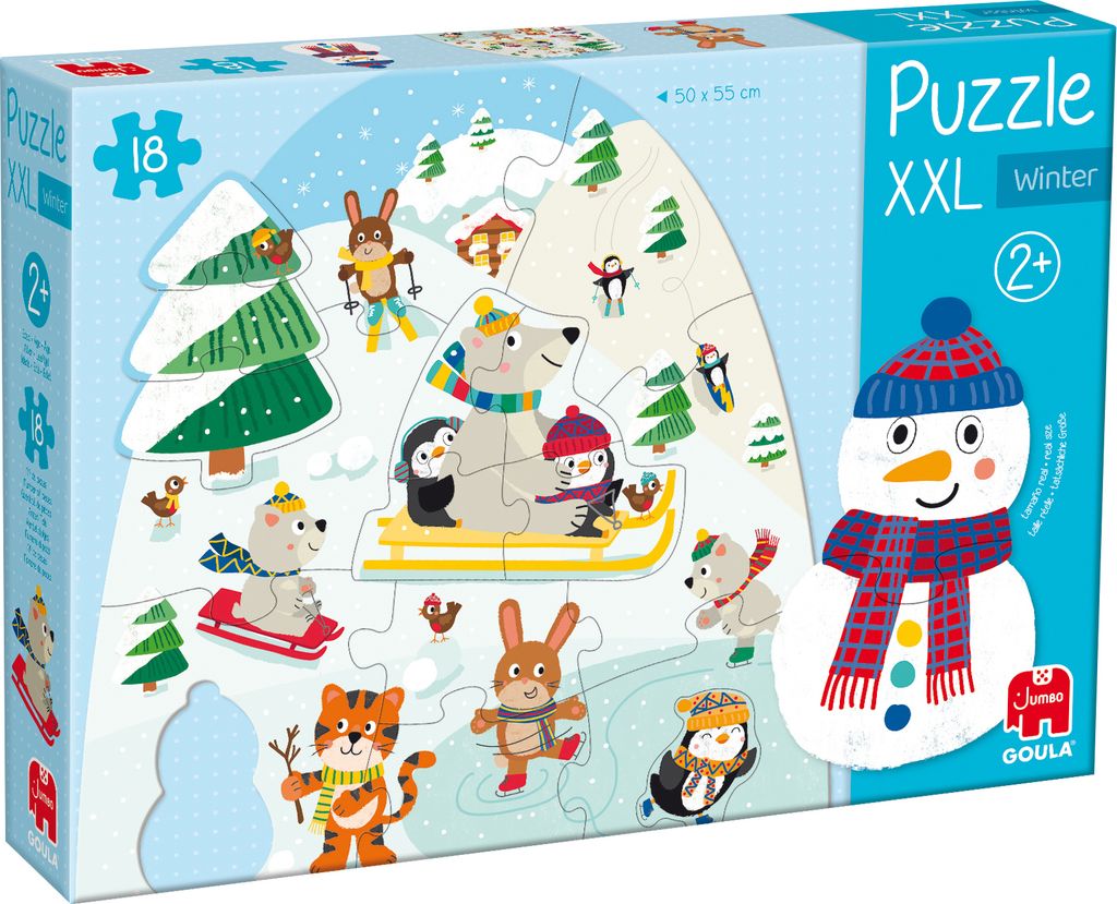 Jumbo Goula XXL Winter Puzzle Karton 18 Teile Winterthema Produktbild 