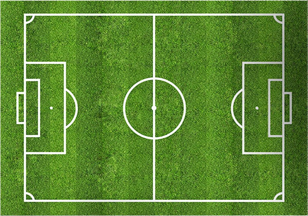 Fußballteppich interessanter Sportszenendesign Produktbild 