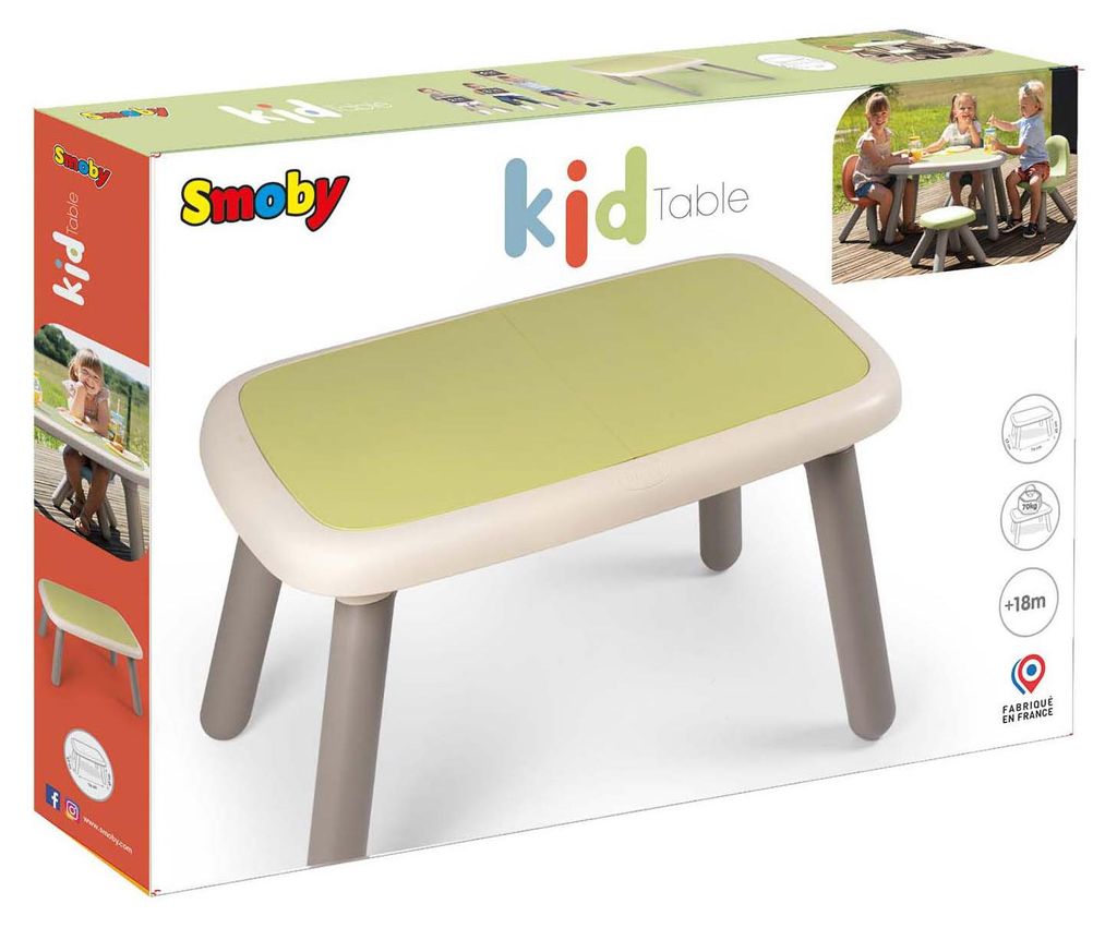 Smoby Kindertisch grün - nachhaltiger Spieltisch für drinnen und draußen