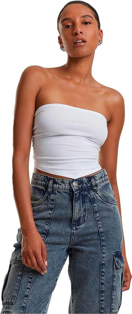 Urban Classics Knitted Bandeau Ärmelloses Oberteil Weiß M Frau Weiß M