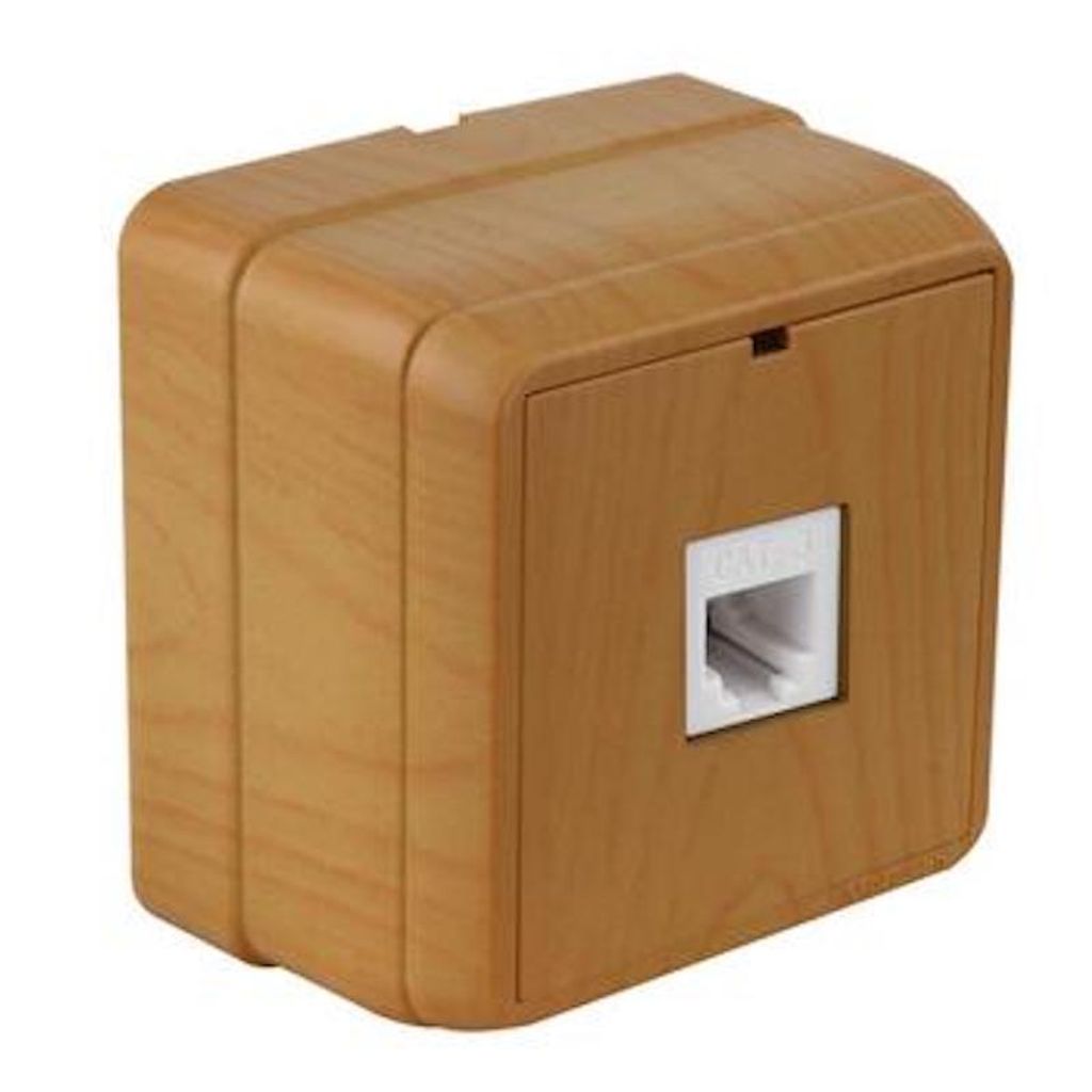 Telefondose Eiche Holzoptik – Aufputz IP20 Innen – BRON