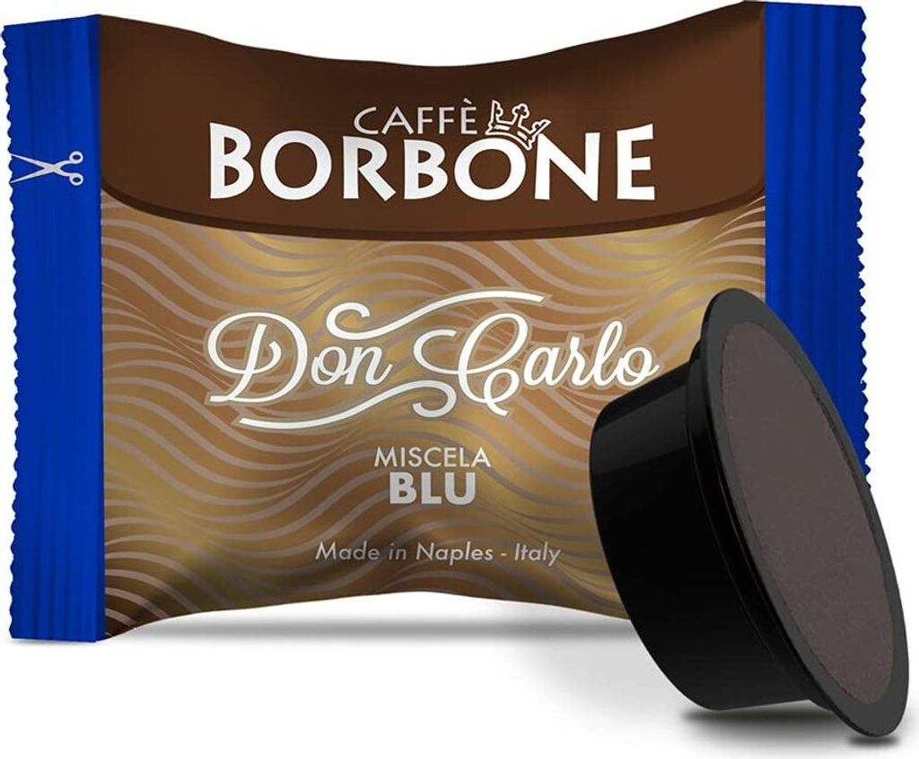 Caffè Borbone Kaffeekapseln Don Carlo Blu, kompatibel mit Lavazza A Modo Mio, 100 Kapseln