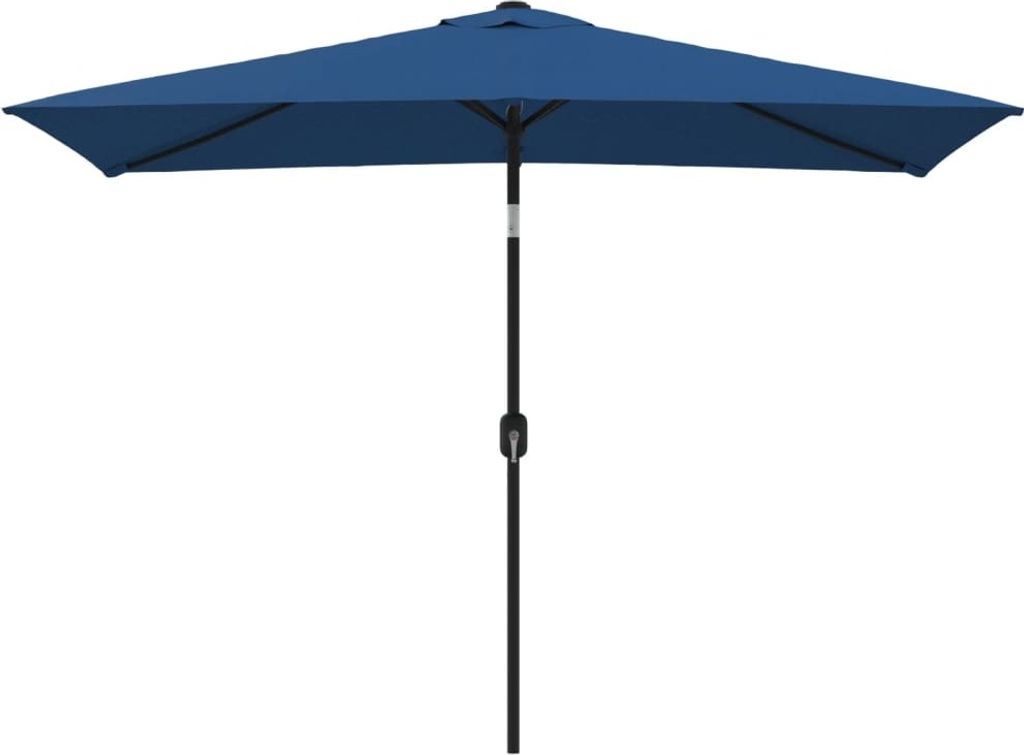 Ombrellone con palo in metallo 300x200 cm azzurro Immagine del prodotto 