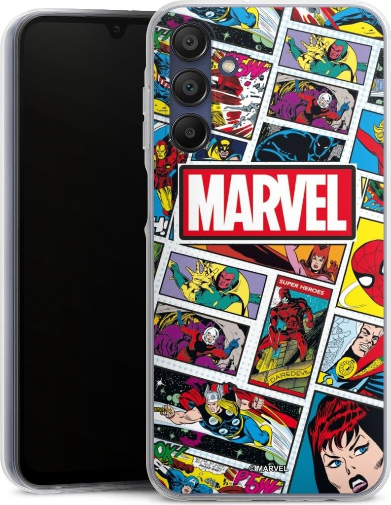 DeinDesign Handyhülle für Samsung Galaxy A15 5G Silikon Hülle Case Smartphone Schutzhülle Comic Muster Marvel