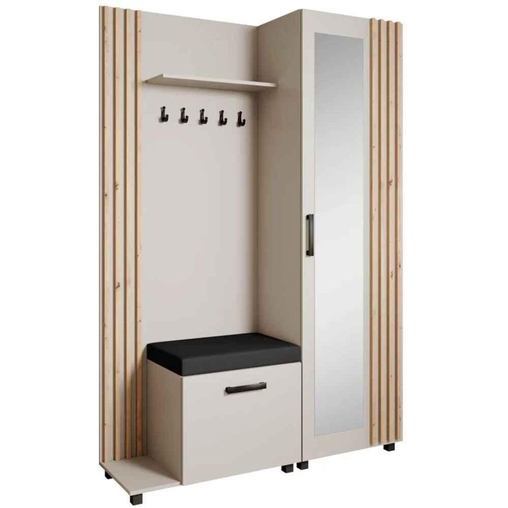 Garderoben-Set LIVIA Links Kaschmir – Garderobenschrank mit Produktbild 