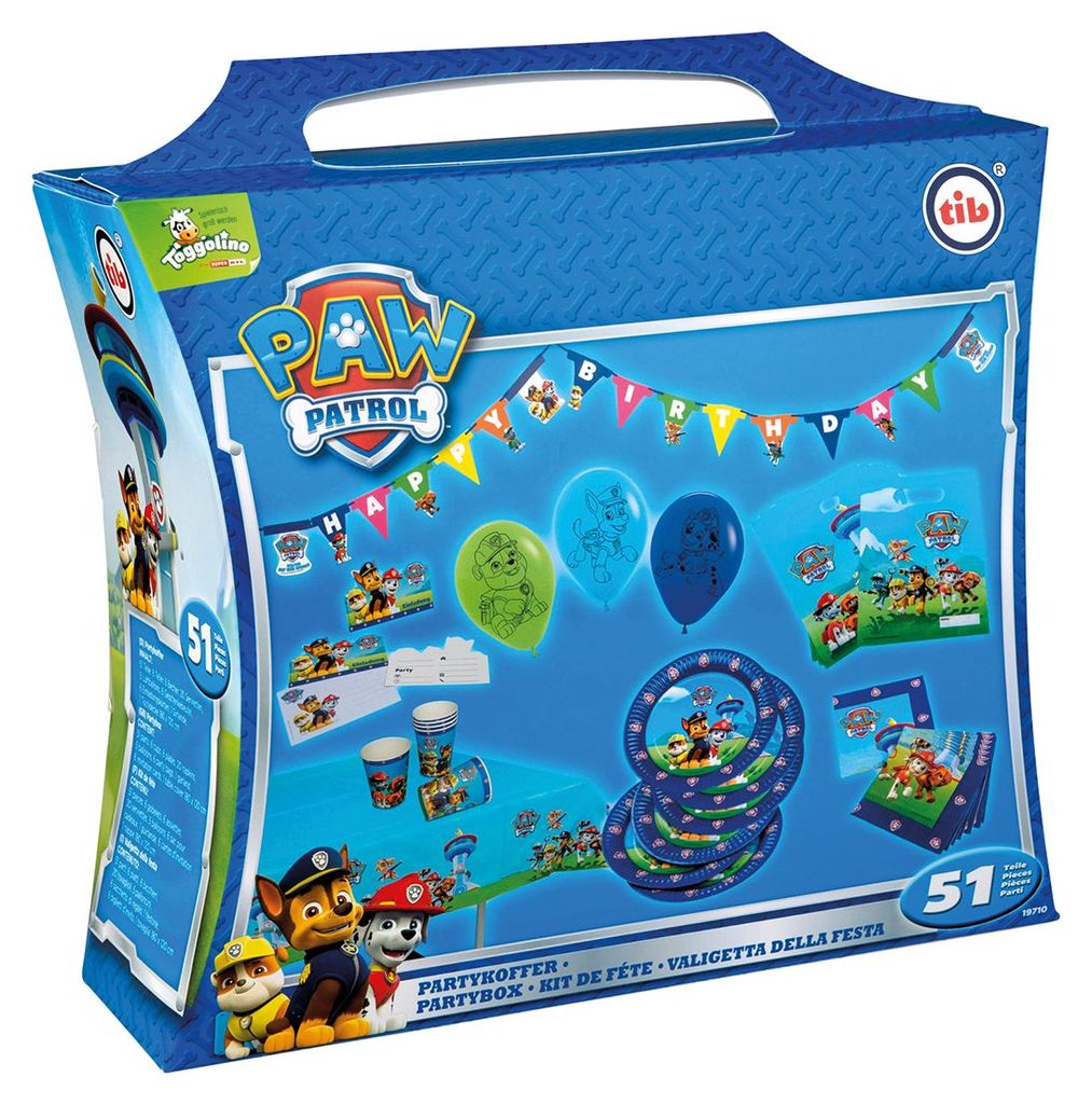Paw Patrol blau Party-Koffer 51 tlg. Produktbild 