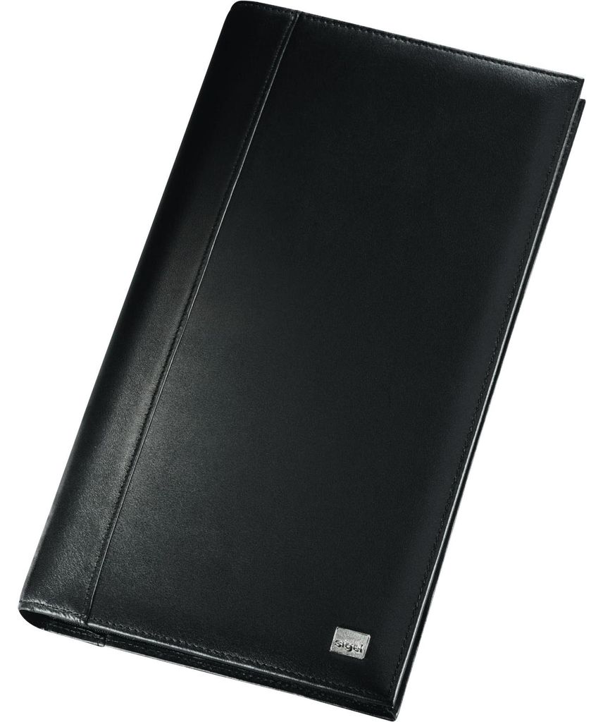 SIGEL VZ204 Visitenkarten-Ringbuch, Leder Torino, schwarz, Produktbild 