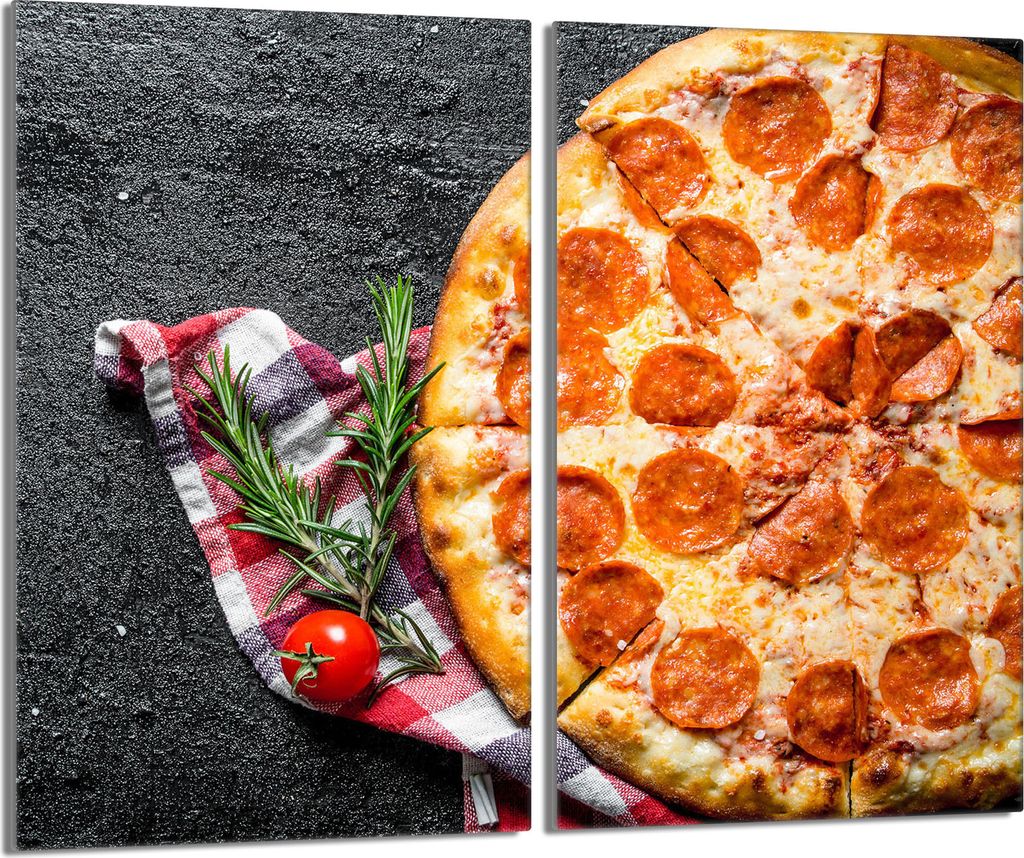 Glasschutzplatte für den Herd 2x30x52 Pizza