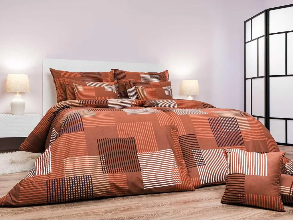 Copripiumino Home Sweet Home 140x200 Cm In Microfibra Pelle Pesca - 2 Pezzi (Copripiumino + Federa 63x63 Cm)