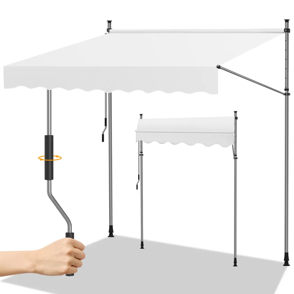Tenda da Sole Balcone Senza Bucare TolleTour 300cm Crema UV50+