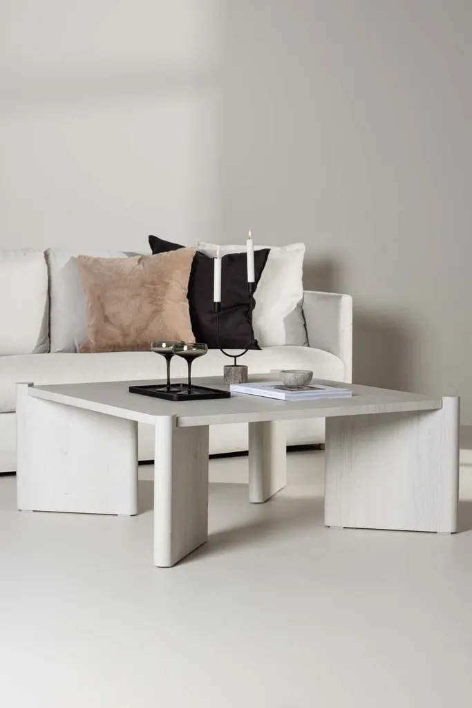 Table basse robuste Rogaland whitewash facile à nettoyer et durable - 3