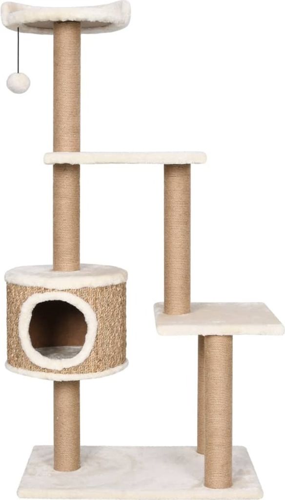vidaXL Katzen-Kratzbaum 123 cm Seegras Kratzbume