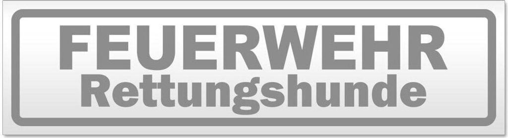 Kiwistar - Autoaufkleber - Grau - 45 x 12 cm - Feuerwehr Rettungshunde V2 - Hinweis Aufkleber Sticker für Auto, Kfz, Fahrrad, PKW, LKW