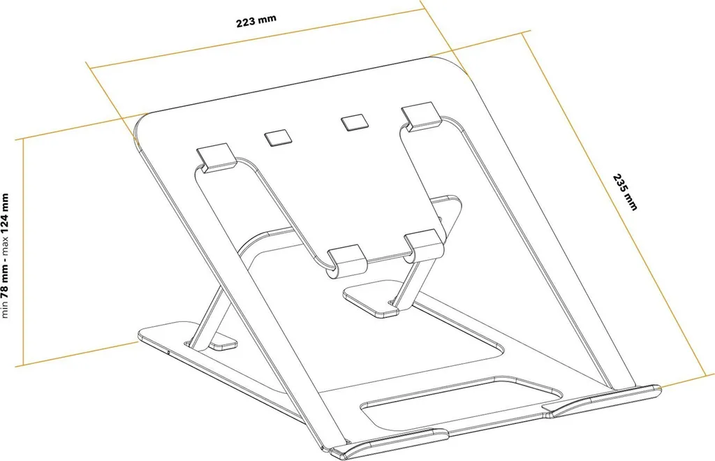 Support AlzaErgo LS120 argenté pour ordinateur portable ergonomique