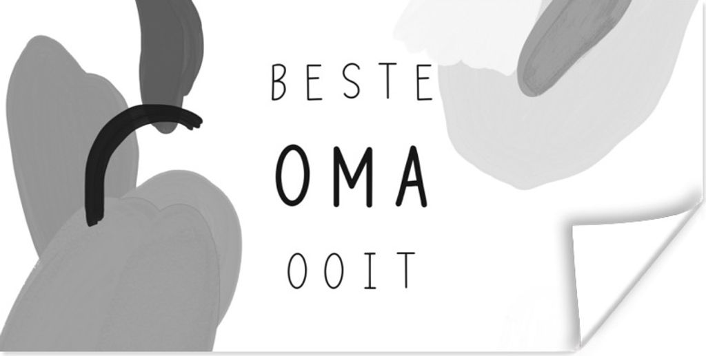 MuchoWow Poster Sprüche - Zitate Best Grandma Ever - Muttertag - Oma Geschenk - schwarz-weiß 120x60 cm - Bild