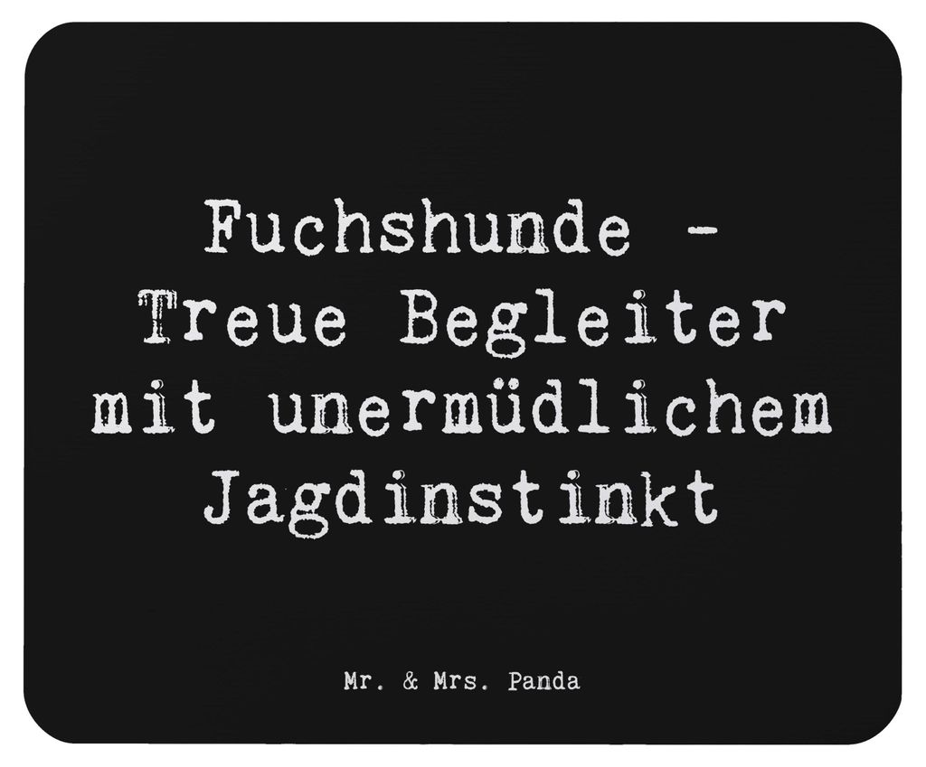 Mr. & Mrs. Panda Mouse Pad Spruch Fuchshunde Treue - Schwarz - Geschenk, Hunderassen Beschreibung, Foxhound Aussehen, Familienhund, Charakter, Hund...