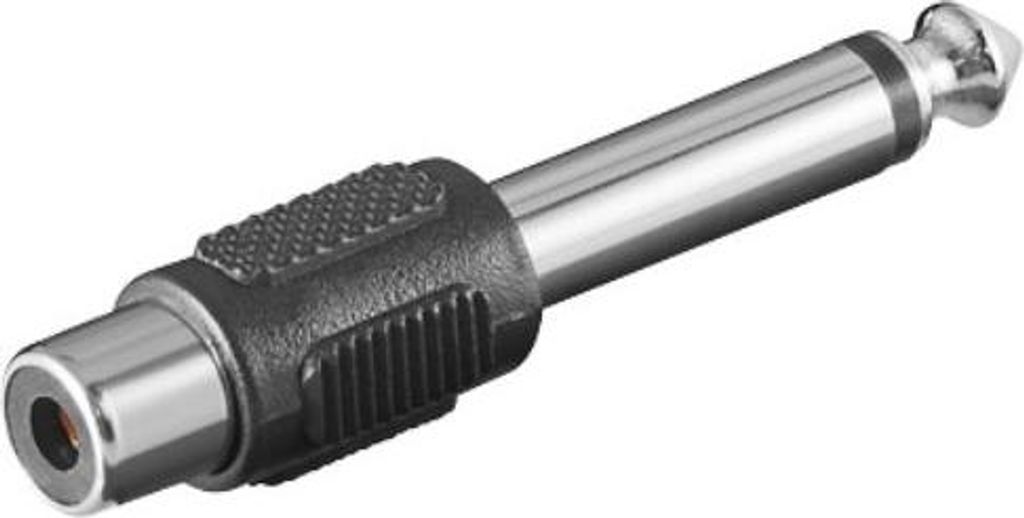 Microconnect AUDANG Gender Switcher of für cable 6.3mm RCA Schwarz
